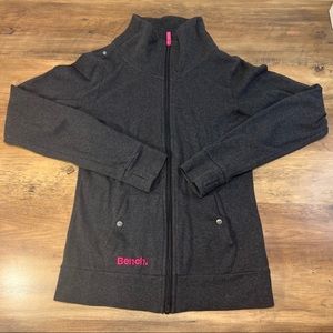 Bench grey full zip sweatshirt size small. Snap pockets